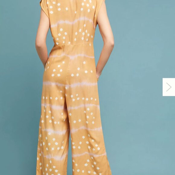Anthropologie The Odells Sherbert Tie-Dye Jumpsuit Bohemian Lagenlook Sz Medium - Picture 3 of 8